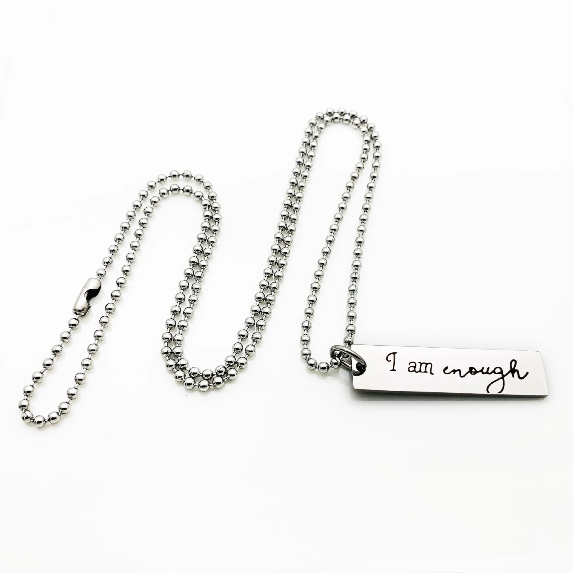 Вертикальный Длинный стержень из нержавеющей стали вдохновляющая мантра