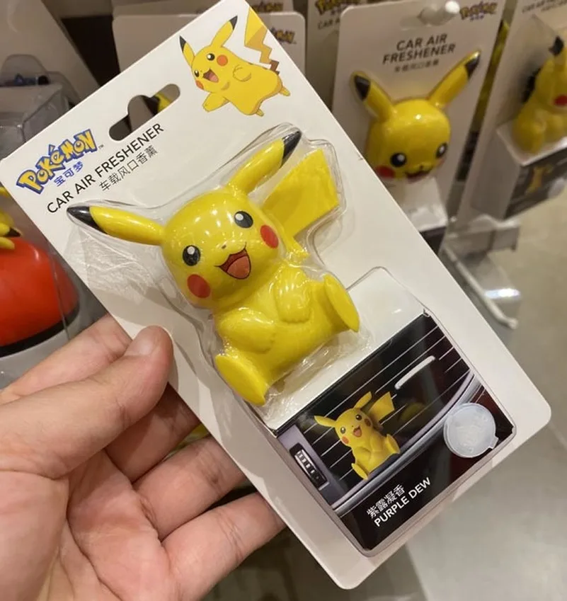 POKEMON Spirit Car Fragrance Accessories Decorate Squirtle Pikachu Psyduck Cute Cartoon Action Figure Model Toy Christmas Gifts | Игрушки и