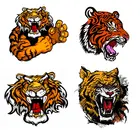 Наклейки на одежду с изображением тигра для мальчиков, термоклейкие нашивки сделай сам, термоклейкие нашивки для одежды для мальчиков и девочек, декоративные аппликации для футболок
