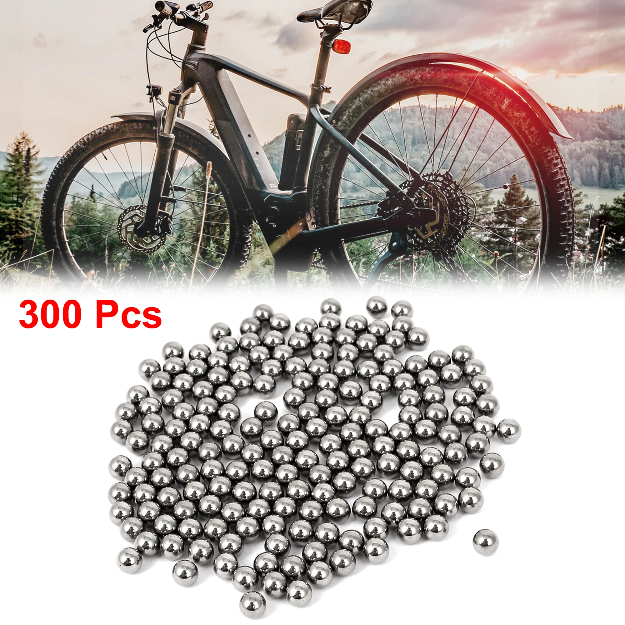 

X Autohaux Steel 3/4/5/6mm Diameter Bike Bearing Ball Replacement Parts 60/72/78/100/150/300 pcs Bicycle Accessories