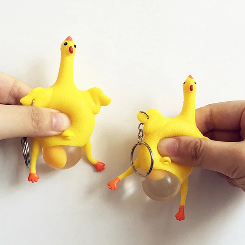 Креативная забавная игрушка сжимаемая в виде животного подвеска яйца брелок