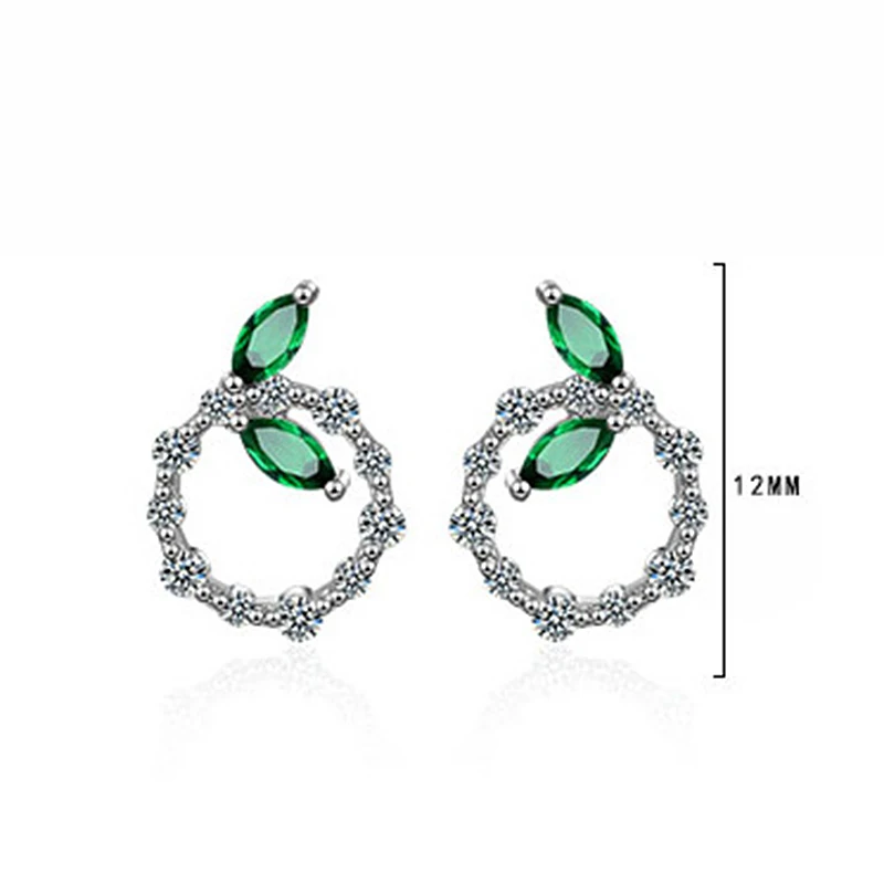 Женские серьги гвоздики MEETSOFT с серебряным покрытием модные кристаллами и