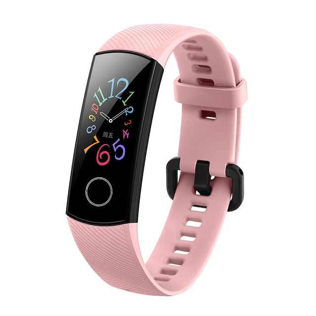 pink Смарт-браслет huawei Honor band 5 AMOLED huawei smartwatch с кислородом крови пульсометр ftness трекер сна спортивные часы - Цвет: pink