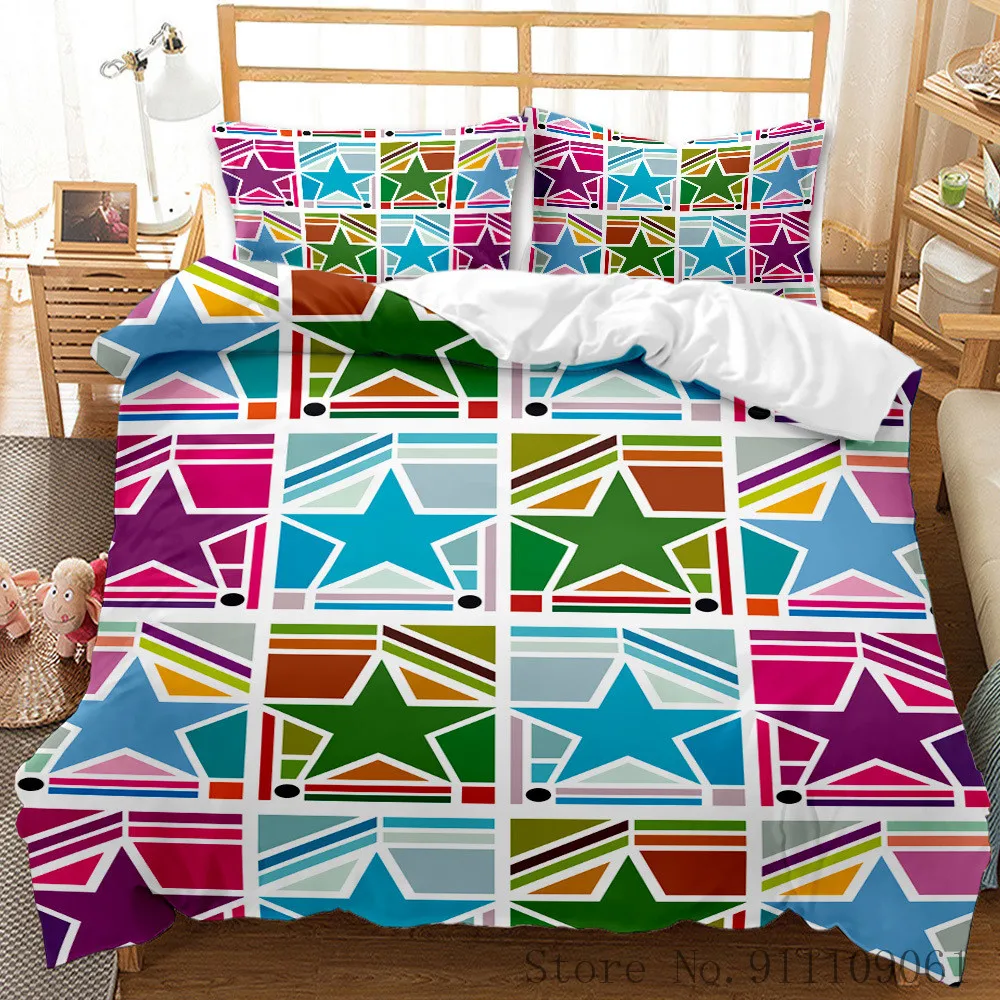 Простой индивидуальный Комплект постельного белья с несимметричным рисунком