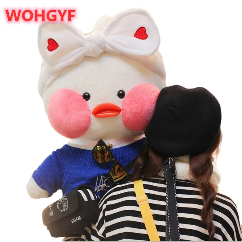 

80cm Super Big Lalafanfan Plush Stuffed Toys Kawaii Cafe Mimi Duck Plush Toys Valentine's Day Gifts Decoration Toys for Girls