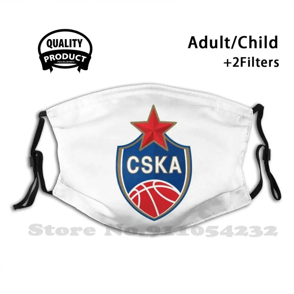 

Cska Moscow Logo Half Face For Men Women Lady Masks Cska Moscow Russia Euroleague Basketball Football Club Soccer Цска Москва