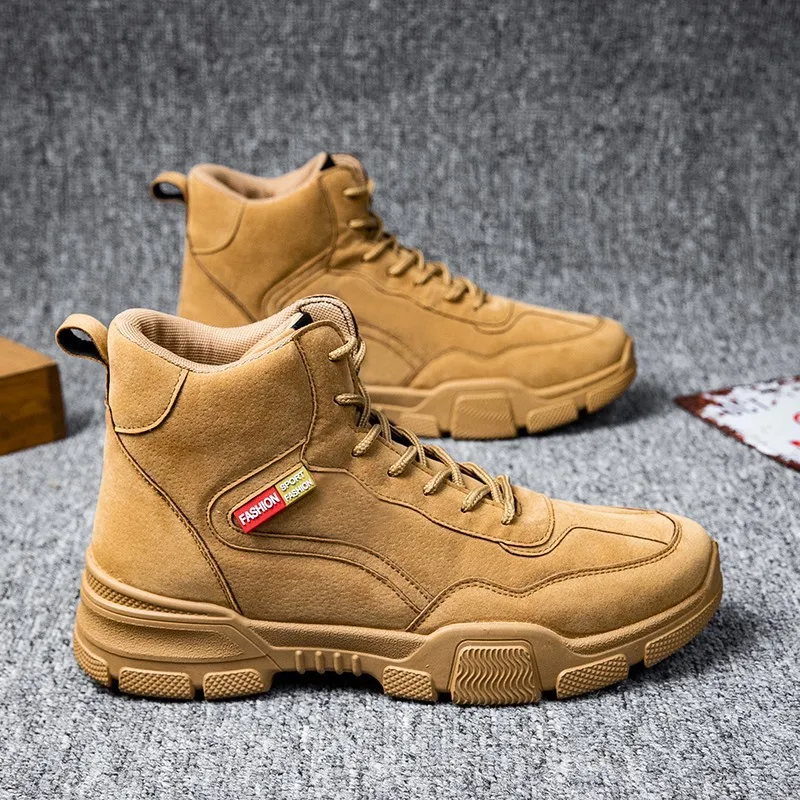 Men's Shoes New Fashion Casual Sports Help Plus Velvet Retro Martin Boots Winter Men Sneakers | Обувь