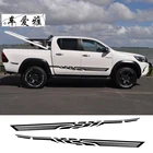 2 шт. Hilux Racing Side Stripe Graphic Виниловая Наклейка для TOYOTA HILUX, первые впечатления 2012 2013 2014 2015 2016 2017 2018 2019