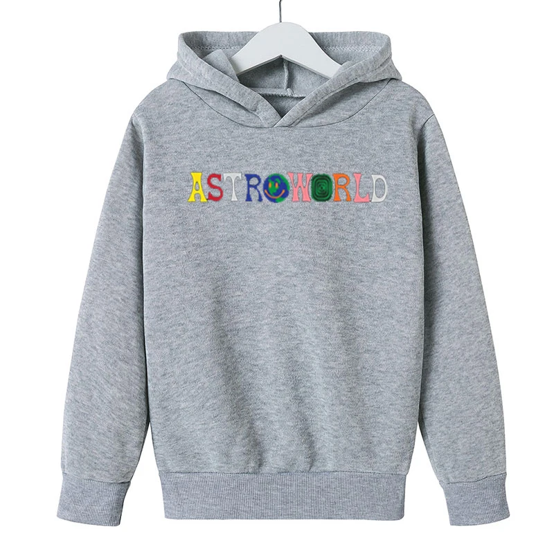 

Spring And Autumn Children's Color Letter Hoodie Sweatshirt Street Clothing Girls Hip Hop Casual Pullover Hooded Boy Fun Top