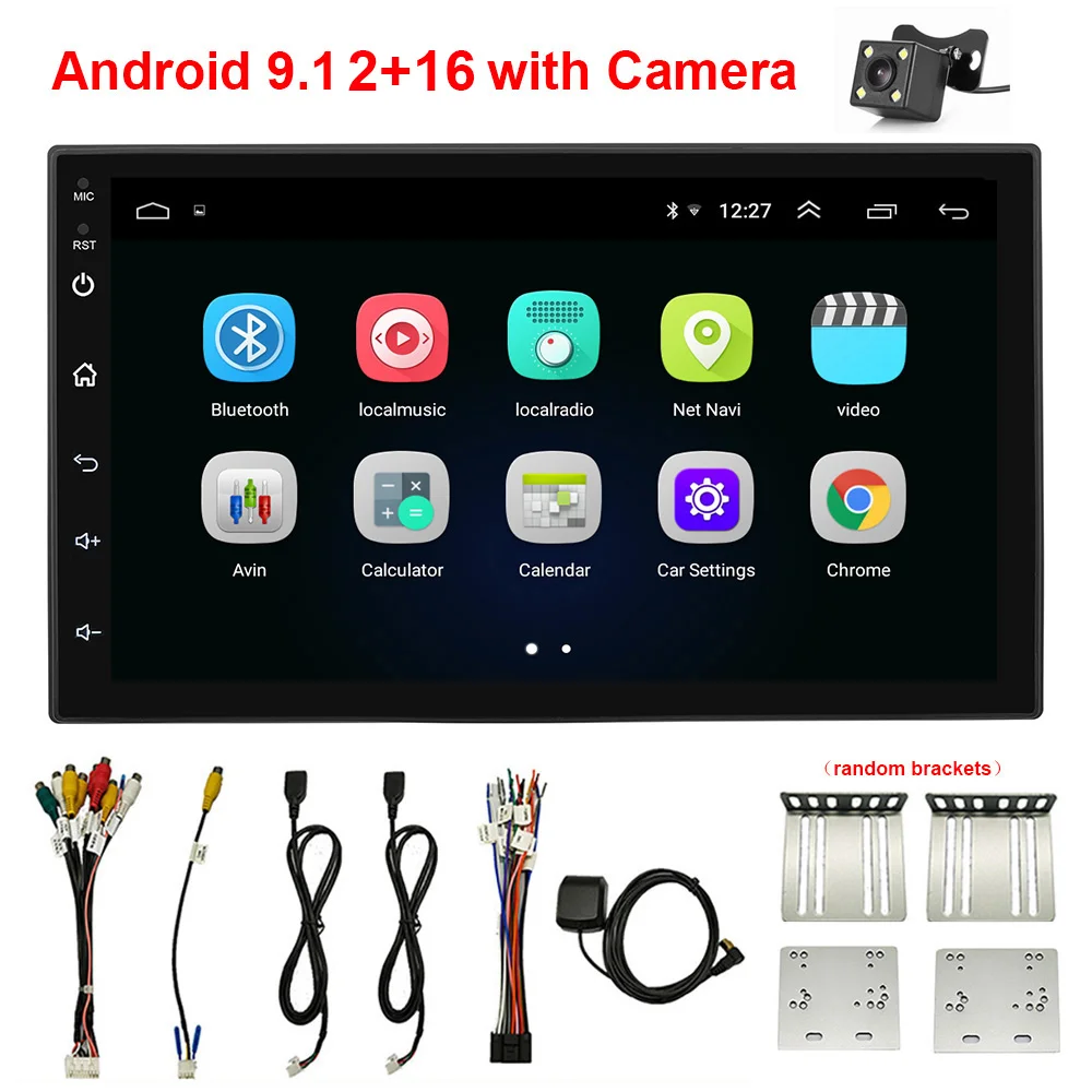 Car Stereo Cam Универсальный 2Din Android 9,1 автомобильный Радио мультимедийный плеер для Nissan Toyota Kia VW hyundai Suzuki Honda RAV4 Corolla Автомобильный Стерео gps - Цвет: Car Stereo Cam