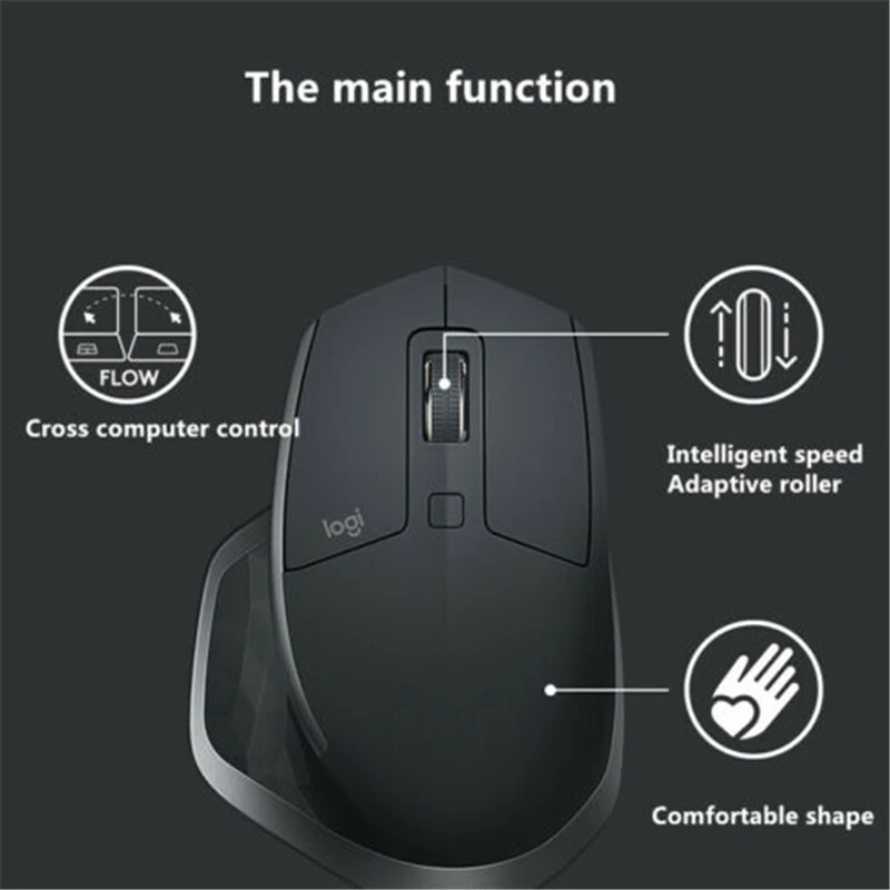 Беспроводная мышь Logitech MX Master2S для офиса и дома 2 4 ГГц Bluetooth Двойное Подключение