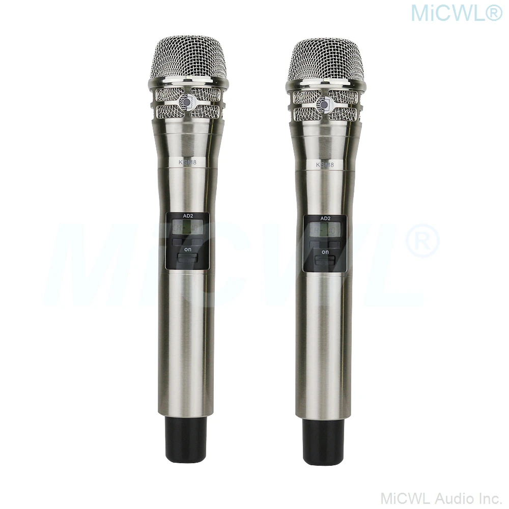 MiCWL UR24D истинное разнообразие аудио беспроводной микрофон 2 KSM8 Ручной цифровой