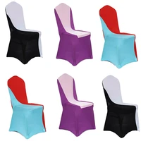 100pcs universal stretch spandex double color mix chair cover wedding party hotel supply decoration