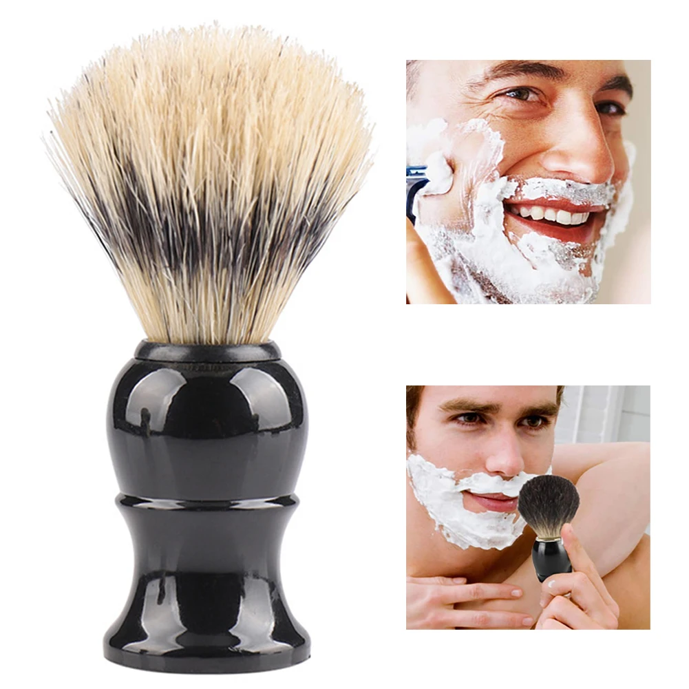 

Hair Men Shaving Brush Barber Salon Men Facial Hair Handle Bristle Safety Razor Brush Neck Sweep Brush shaving accessories