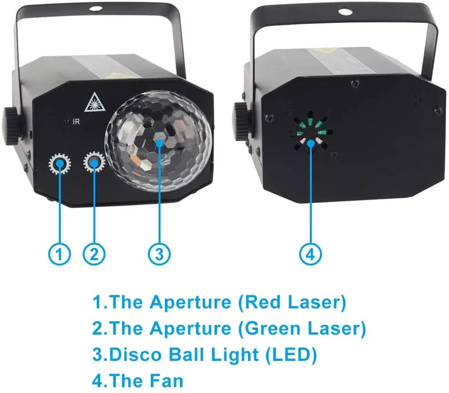 RGB светодиодный диско-шар Волшебный шар вечеринка звуковой свет лазерный