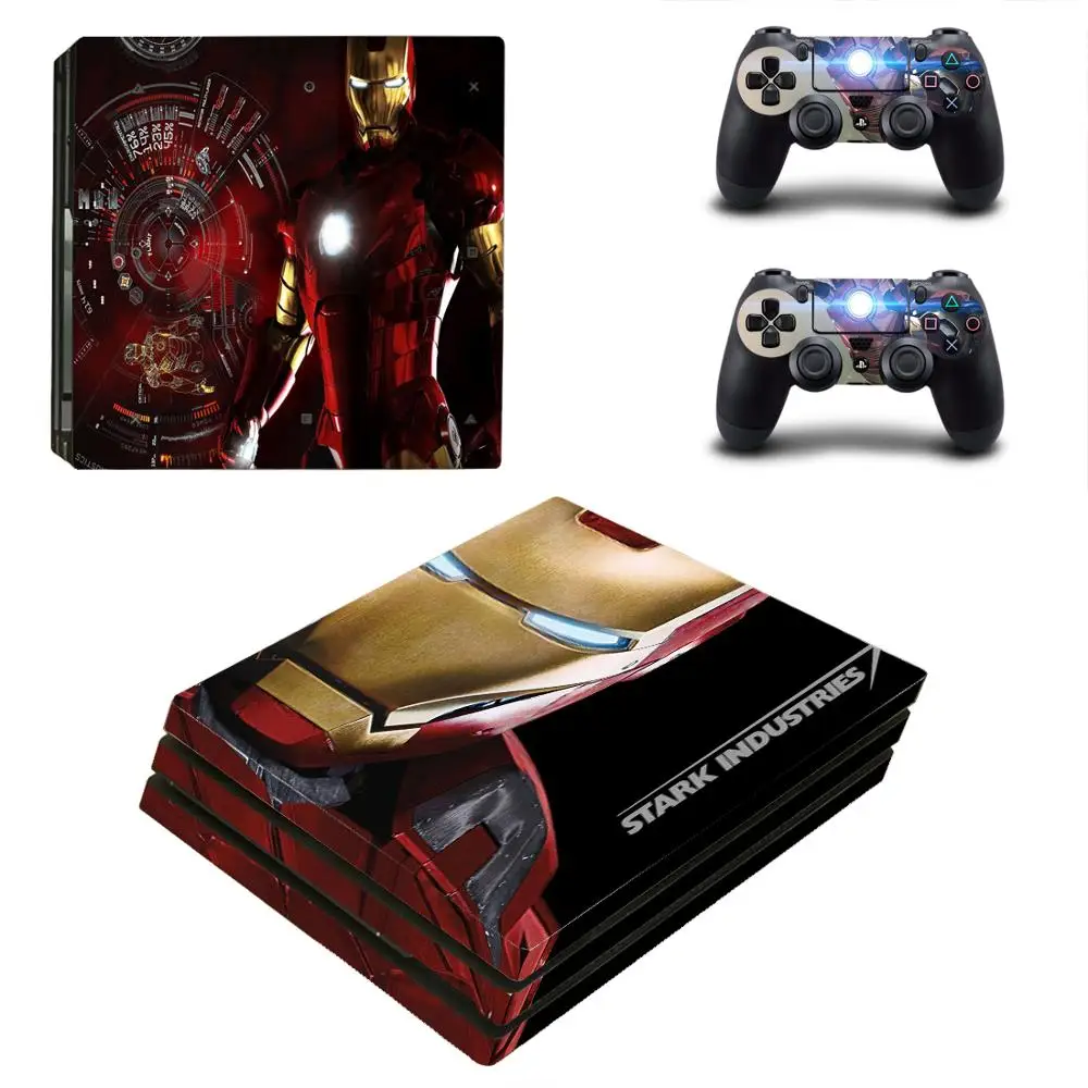 Наклейка на кожу Marvel Iron Man наклейка для консоли PlayStation 4 и 2 контроллера PS4 Pro