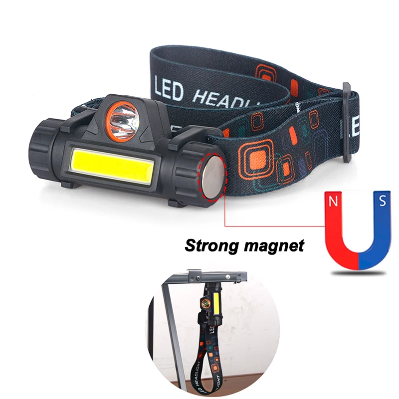 Waterproof 2500lm COB LED Headlamp with Built-in USB Rechargeable 18650 Battery - Sensor XP-G Q5 - High-performance Headlight for Working - 5W image 5