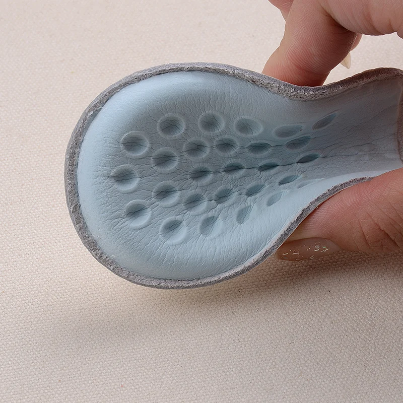 Genuine Leather  Shoes Pads Cushion Heel Cup Insoles Massager Inserts Heel Pain Spur Latex for Men and Women Shoes