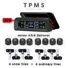 TPMS оригинальная Беспроводная HD Солнечная зарядка автомобильная система контроля давления в шинах Система контроля включения с вибрацией с 458 датчиками