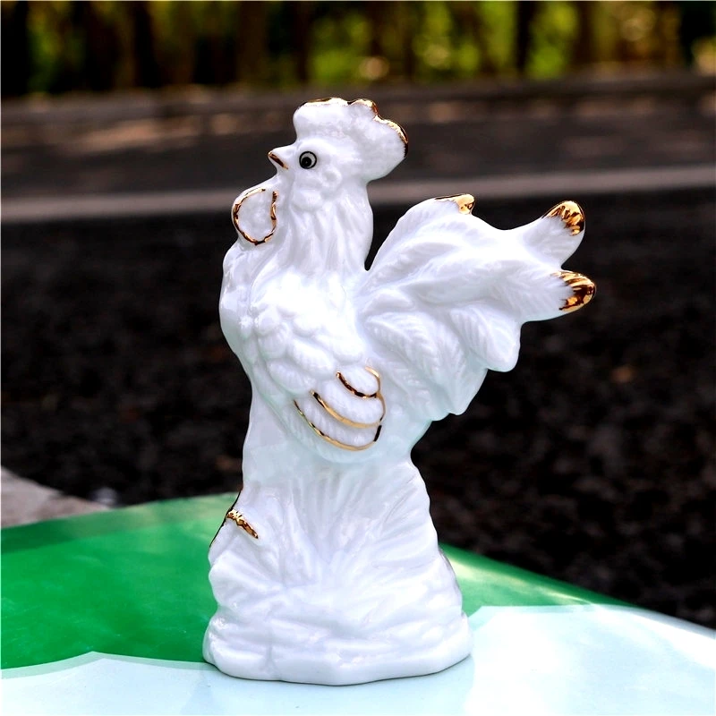 Керамическая фигурка цыпленка привлекающая тепло фарфоровый петух миниатюрная