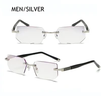 luxury diamond cutting ultralight full rim reading glasses women men rimless high quality frame anti blu ray fashion 1 2 3 to 4