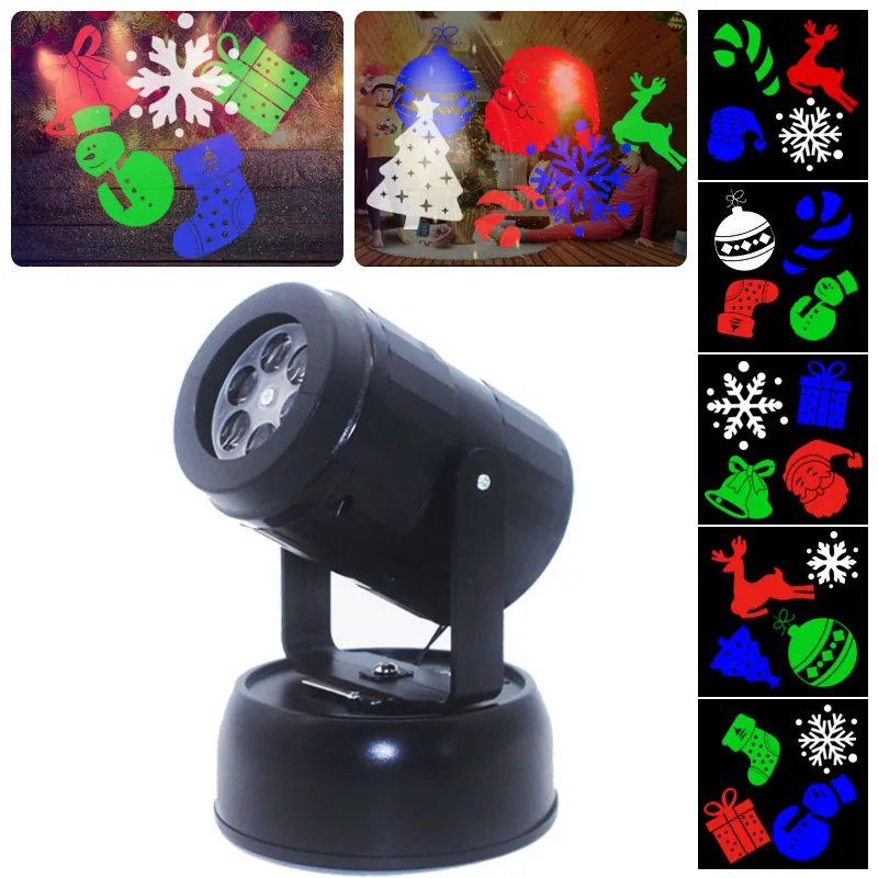 LED Snowfall Snowflake Projector Light Fairy Christmas Light for Festival Party Indoor Outdoor Decoration Support USB & Battery