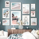Амальфи пляжные морские доски для серфинга пальмовое дерево Морская звезда настенная живопись холст скандинавские постеры и принты Декор картинки для гостиной