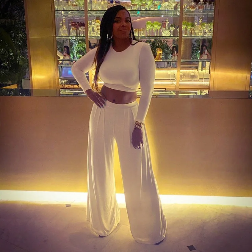 Fuedage однотонный Красный Элегантный комплект из двух предметов женский тонкий