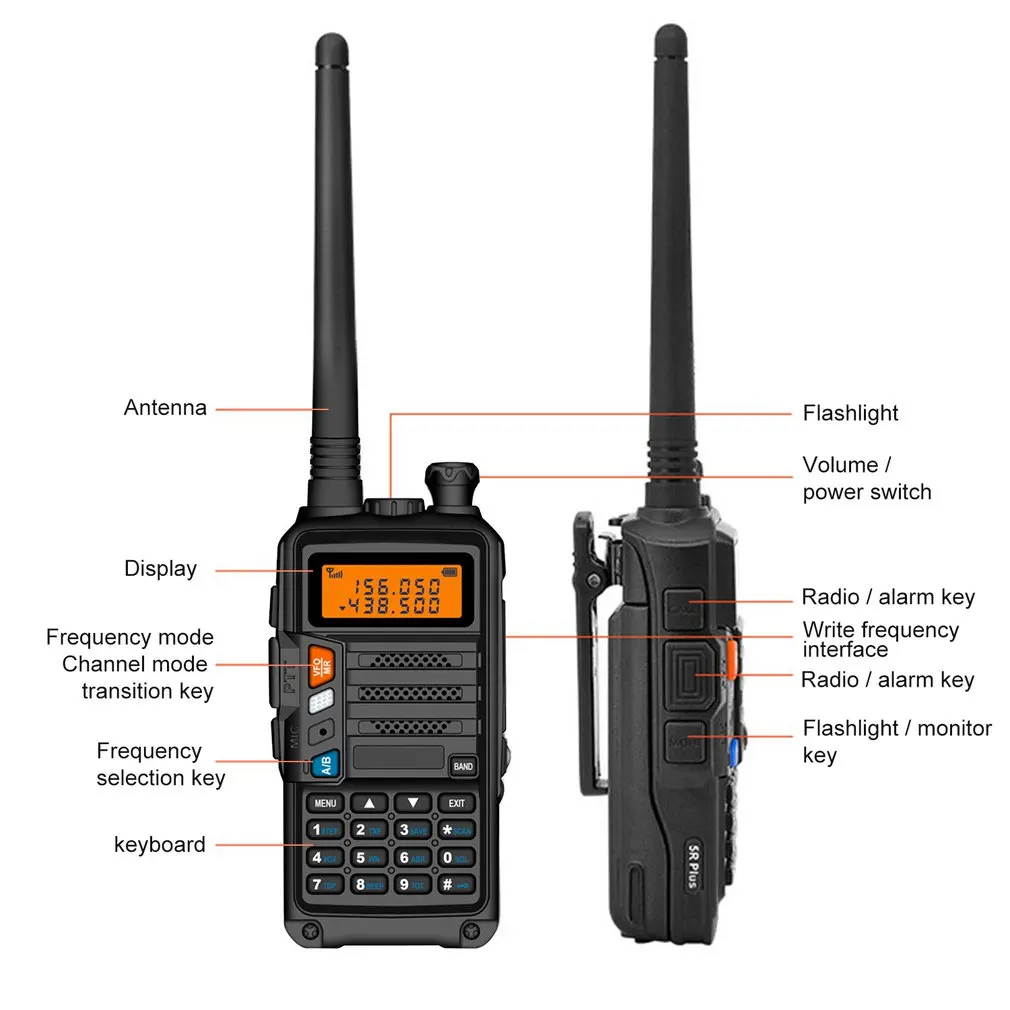 BaoFeng UV S9 портативная рация высокой мощности 8 Вт 10 км радиоприемопередатчик CB для