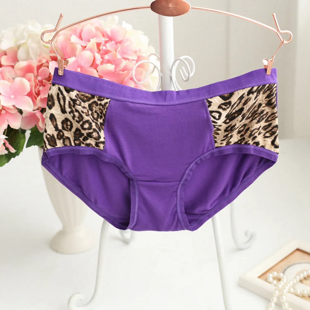 Женские бесшовные трусики с леопардовым принтом женское нижнее белье низкой