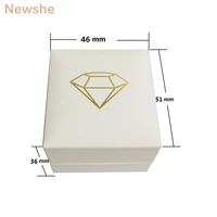 newshe plain high quality velet gift box for rings no logo luxury jewelry packaging wholesale customer make logo service