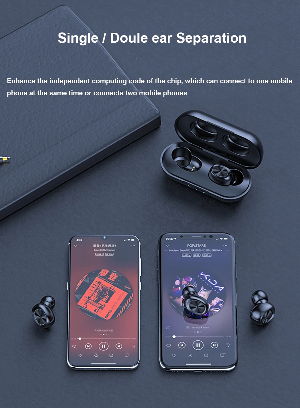 TWS-стереонаушники с поддержкой Bluetooth 5 0 и сенсорным управлением | Электроника