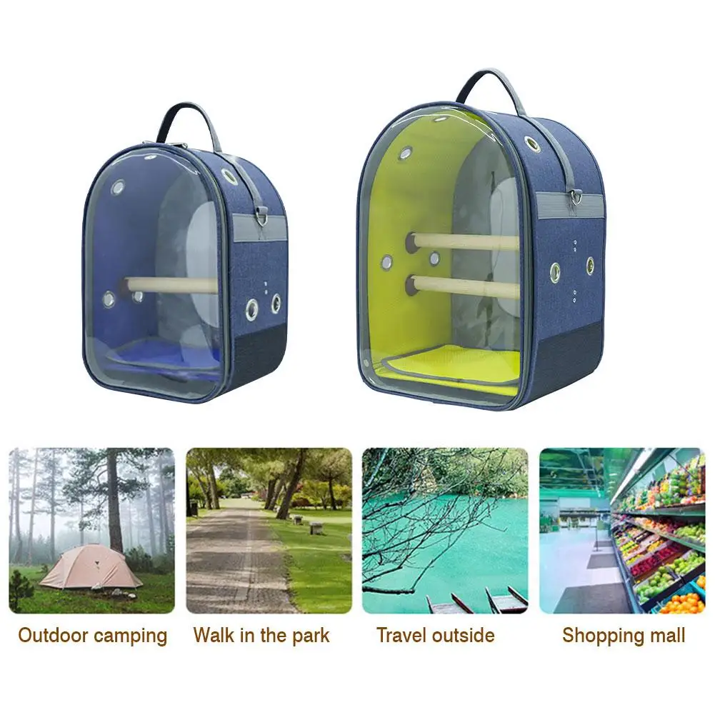 Птица Попугай Carrier Рюкзак Дорожная клетка для птиц из дышащего материала с