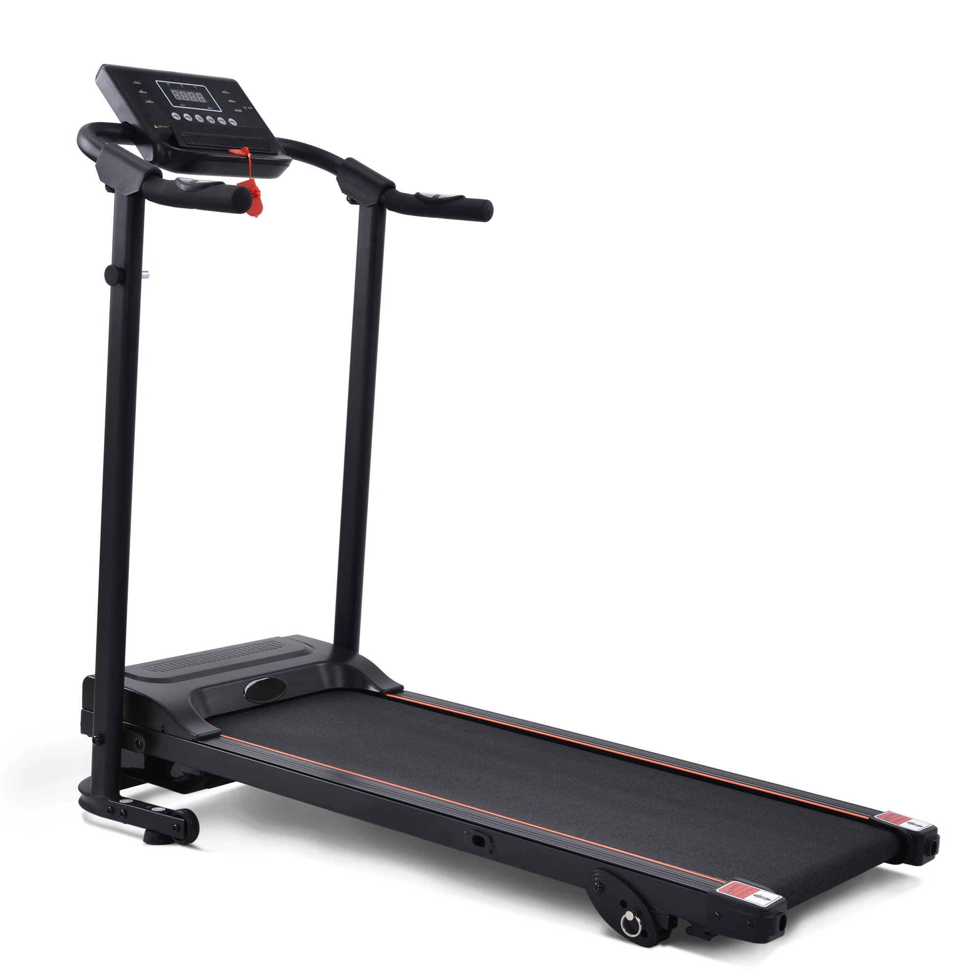 

Fitness Treadmill with LED Display| 1-12 KM/H | 12 Programs | Pad/Phone Holder | Compact Folding (Black)