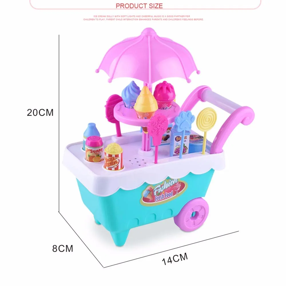 Мини детский подарок тележка для мороженого игровой набор детская игрушка