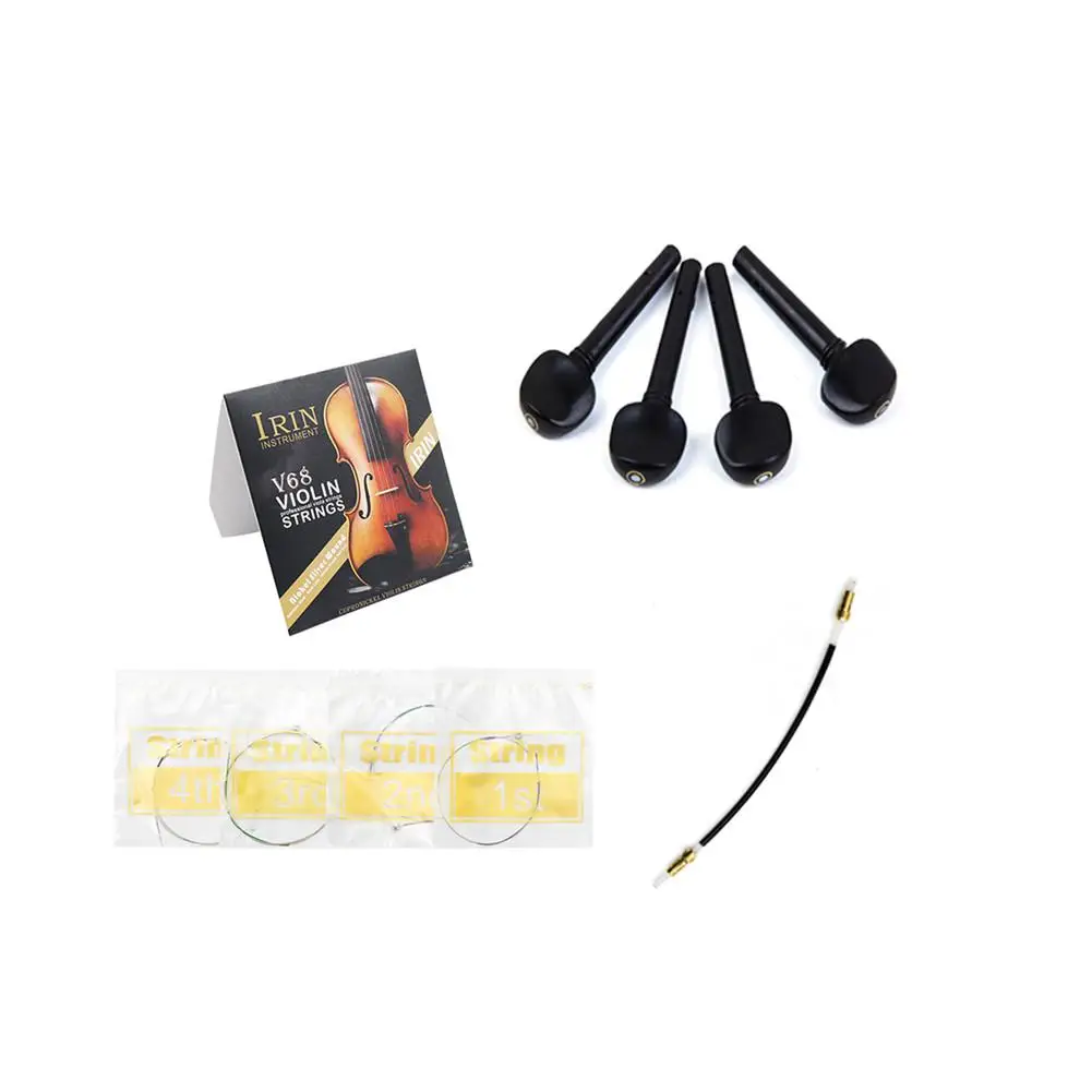 

IRIN Violin Kit Fiddle Set V68 String+Ebony Tuning Pegs+Tail Rope Musical Instrument Replacement Spare Parts Musical Instrument