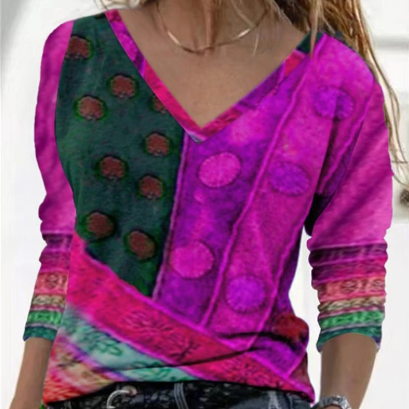 

Patchwork Women's T-Shirts Fashion Streetwear Women Printed Summer Clothes for Women Loose Breathable Graphic T Shirts