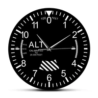 classic altimeter round wall clock modern altimeter instrument style wall clock pilot air plane altitude measurement home decor