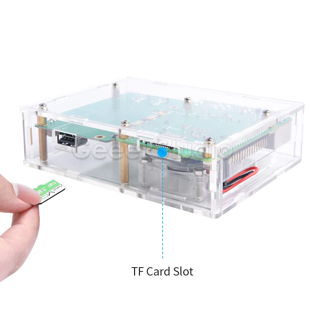 Новая акриловая ТВ приставка Raspberry Pi с 4010 сисветодиодный светодиодным