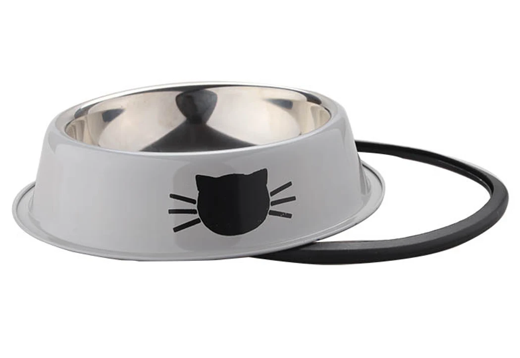 2 шт. миска для домашних животных из нержавеющей стали корма собак кошек водная