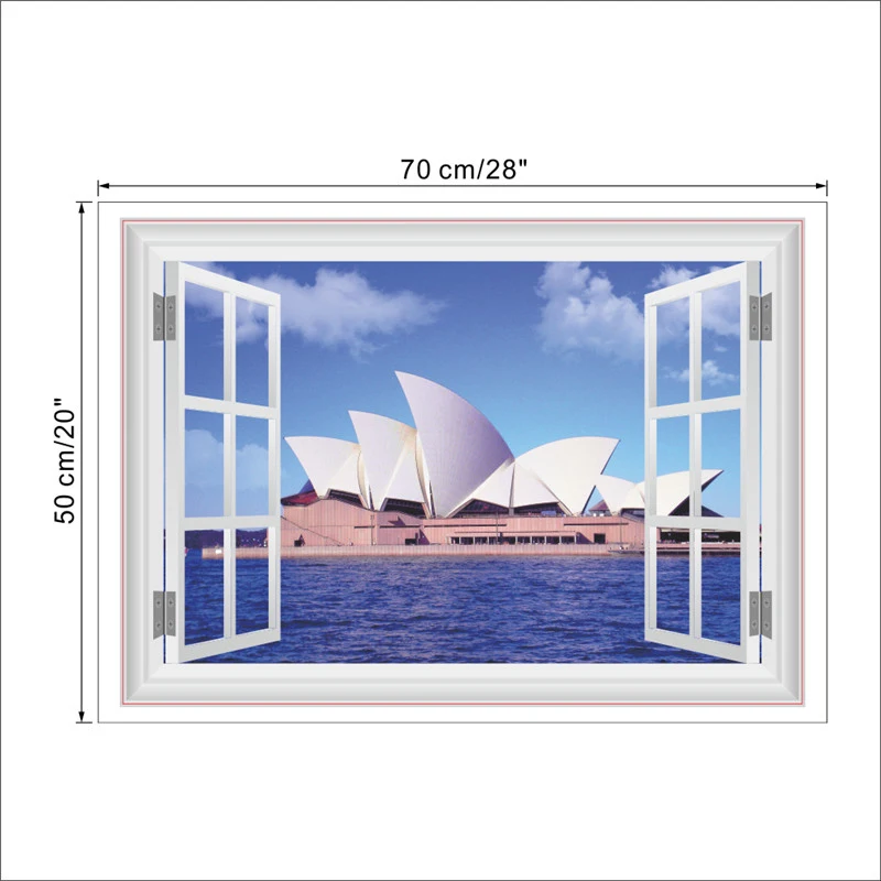Сиднейская опера наклейки на стене дома для гостиной украшения городской пейзаж