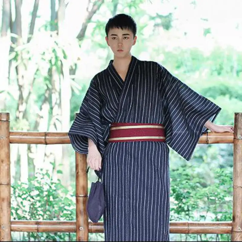 Традиционные японские мужские костюмы в полоску самурая мужское официальное