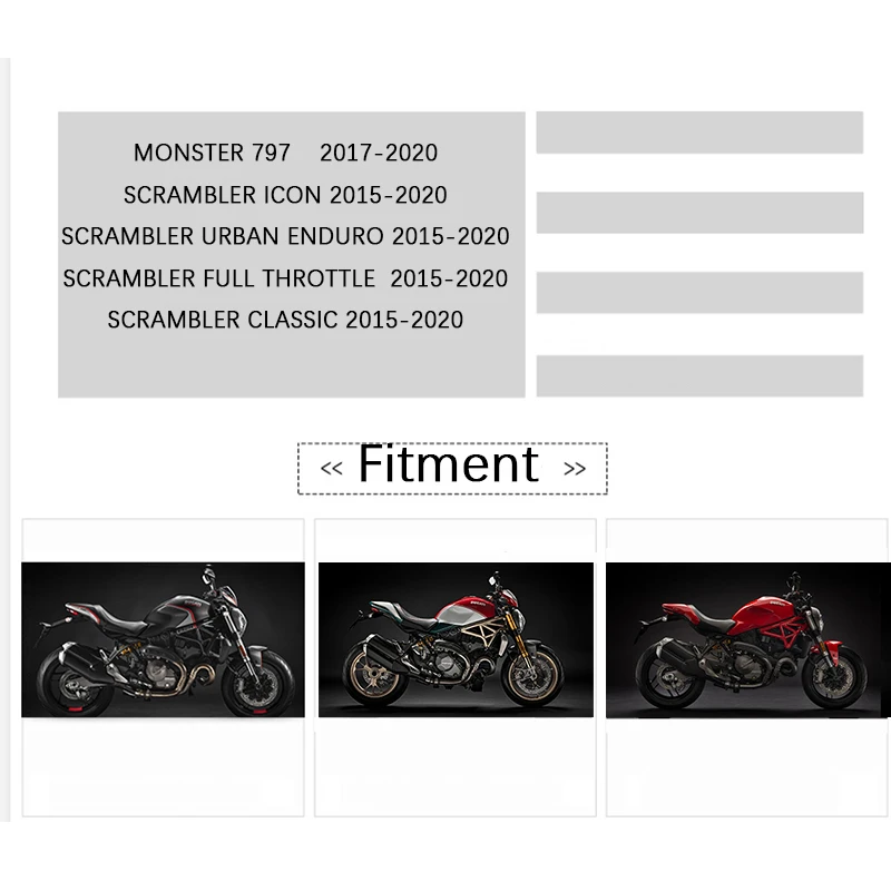 Двойной выход для поездок на мотоцикле Ducati скремблер 800 821 2015-2020 мотоцикл