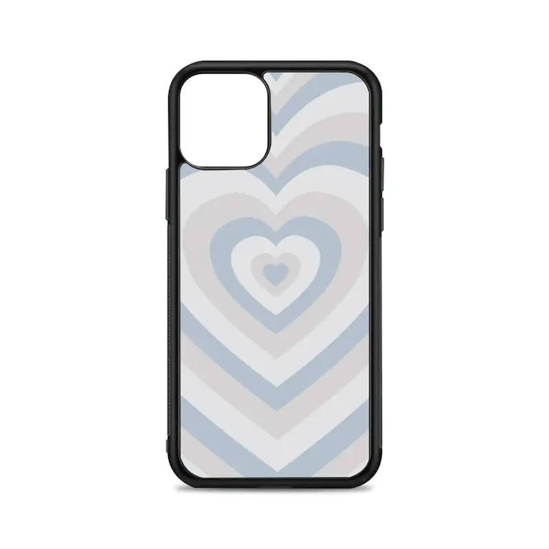 

Silver blue and white love heart Phone Case for iPhone 12 mini 11 pro XS Max X XR 6 7 8 plus SE20 High quality TPU silicon cover