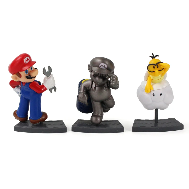 11 шт./лот 8 см Super Mario Bros персиковая жаба Марио Луиджи Йоши Ослик Конг Боузер ПВХ фигурка куклы игрушки