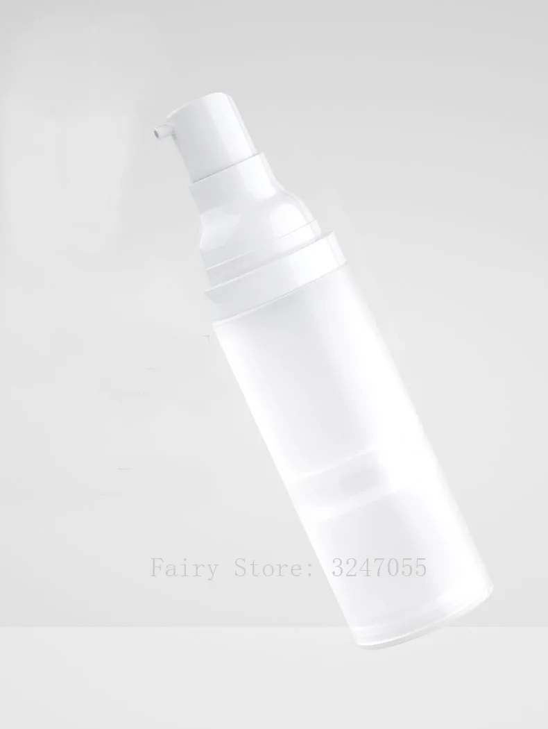 Пустой белый полипропиленовый косметический матовый вакуумный контейнер для