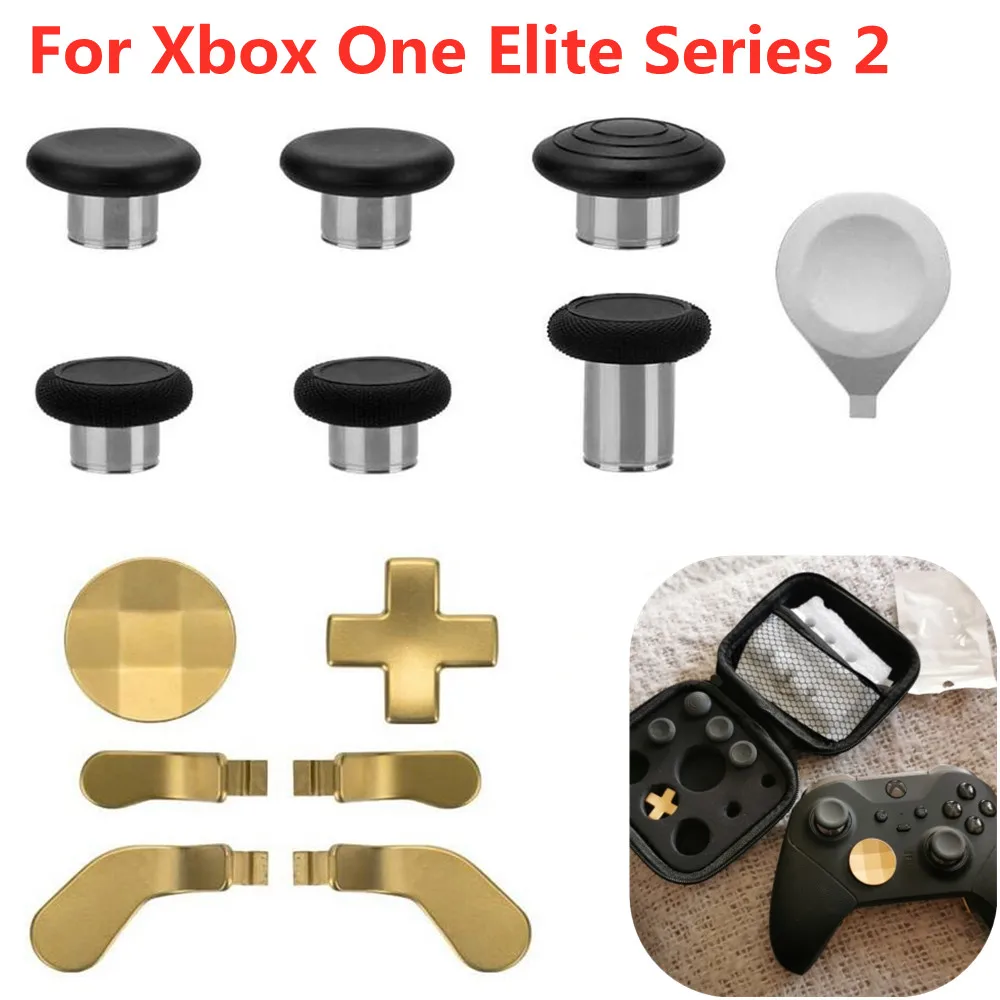 

Gamepad Swap Joysticks D-Pad Paddles With Storage Case Replacement For Xbox One Elite Series 2 Controller Thumbsticks Button Set