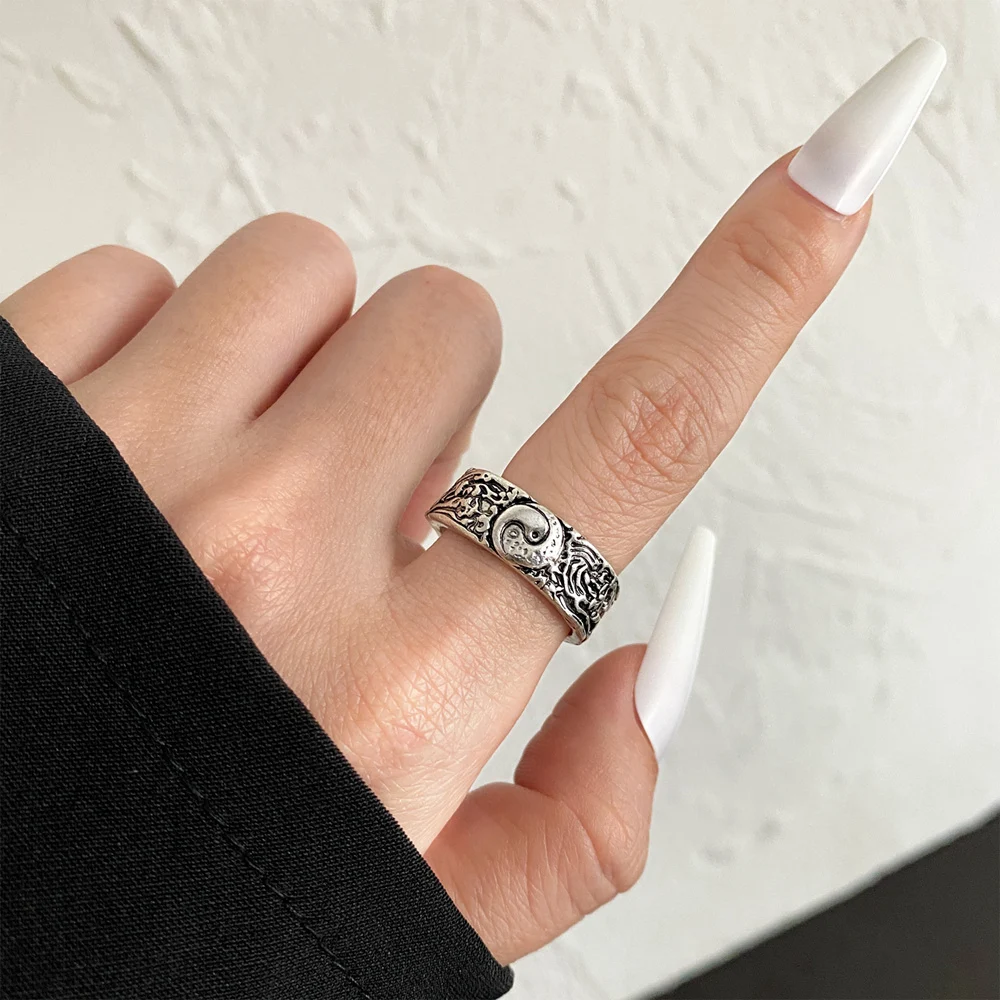 Очарование Винтаж Для Мужчин и Женщин Простой Дизайн Кольцо Совы Серебряного