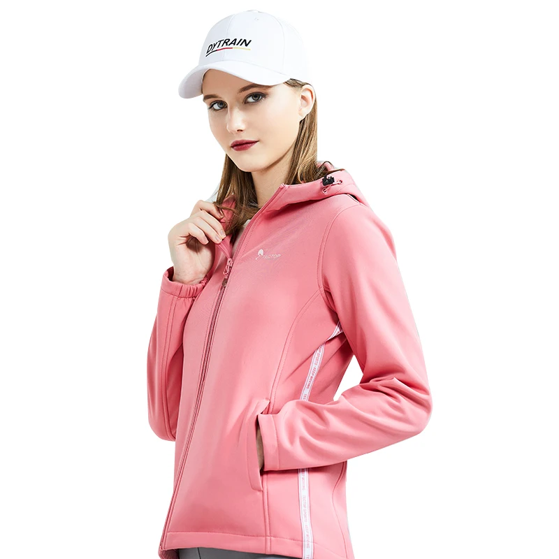 Женская флисовая куртка водонепроницаемая теплая ветрозащитная с мягким