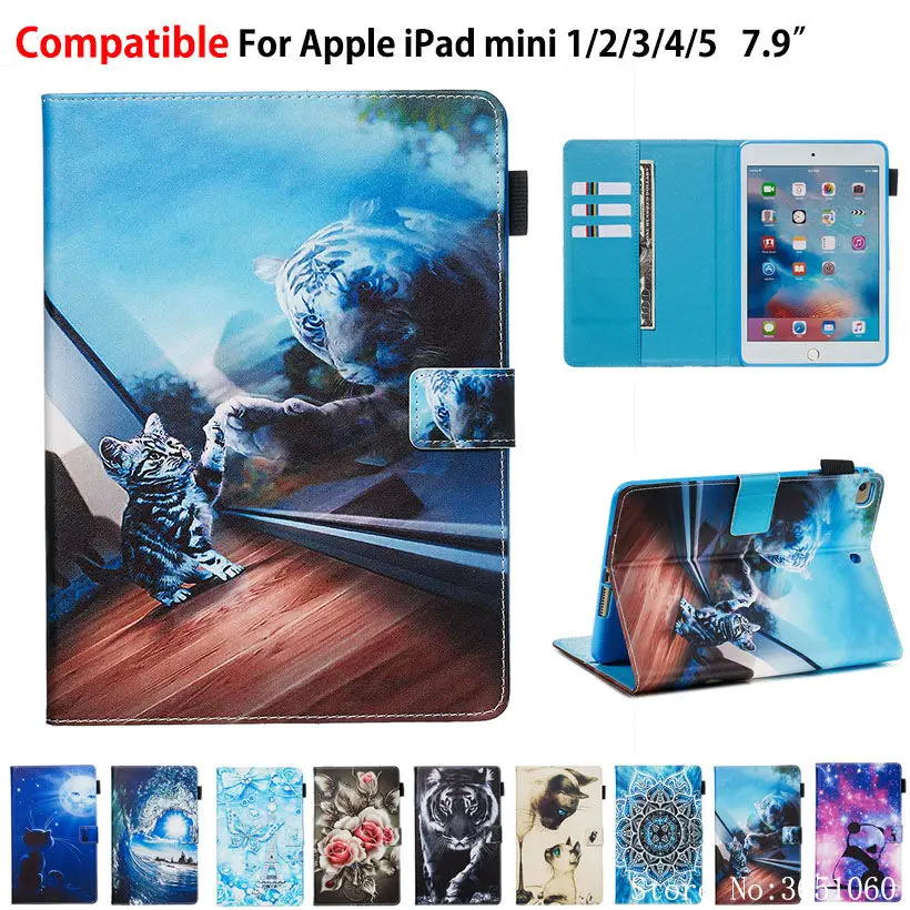 Чехол для Apple iPad Mini 5 2019 1 2 3 4 7 9 &quot умный чехол планшета с рисунком животных